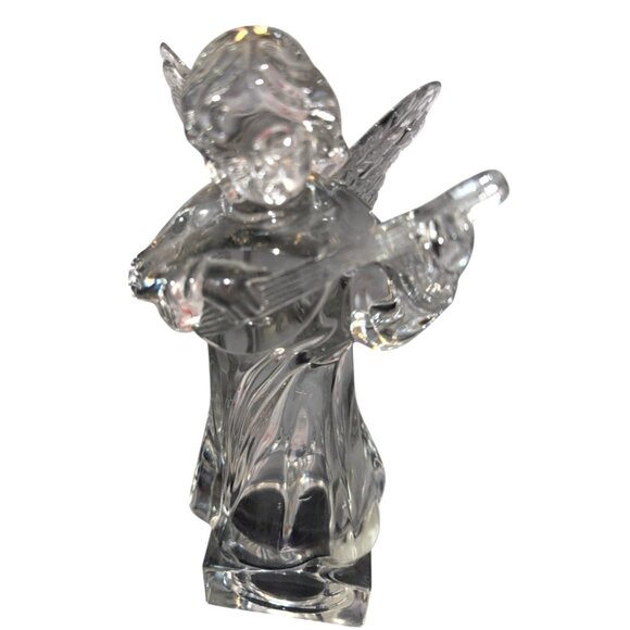 3 Mikasa Herald Collection Lead Crystal Angels Musical Instrument Germany 8.5" - Picture 8 of 11